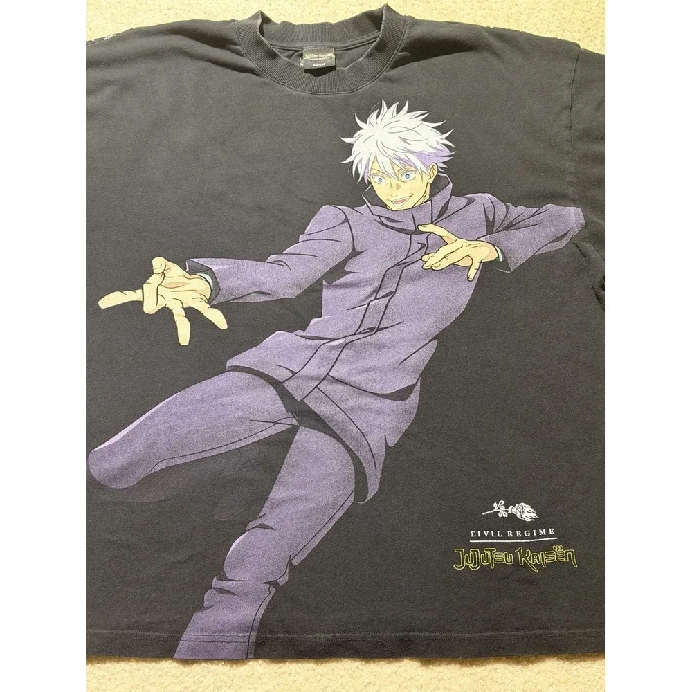 Civil Regime x Jujutsu Kaisen Gojo Shibuya Incident T Shirt 2XL XXL Anime